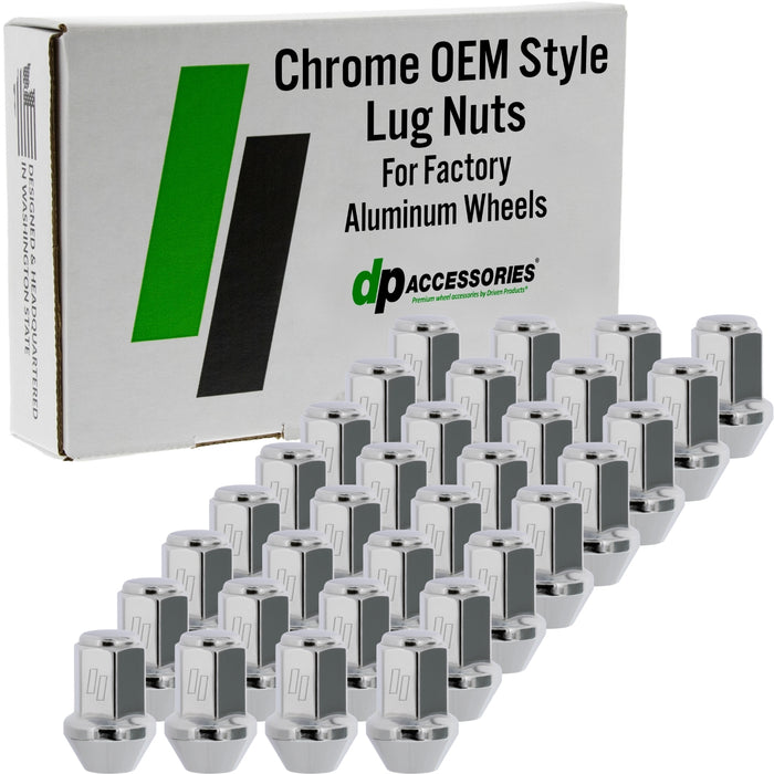 DPAccessories Lug Nuts | Compatible Replacement for Chevrolet Cadillac GMC | 9596070 | For Factory/OEM Wheels Only