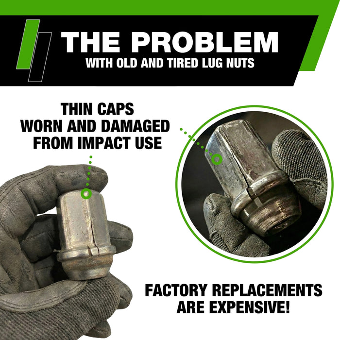 DPAccessories Lug Nuts | Compatible Replacement for Chevrolet Cadillac GMC | 9596070 | For Factory/OEM Wheels Only