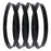 Black Polycarbonate Hub Centric Rings 110mm to 106mm - 4 Pack