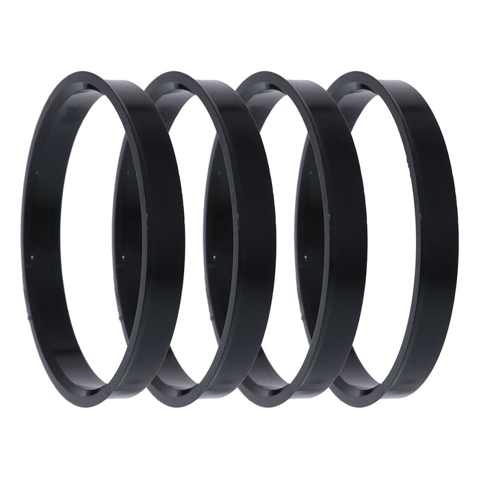 Black Polycarbonate Hub Centric Rings 78mm to 66.56mm - 4 Pack