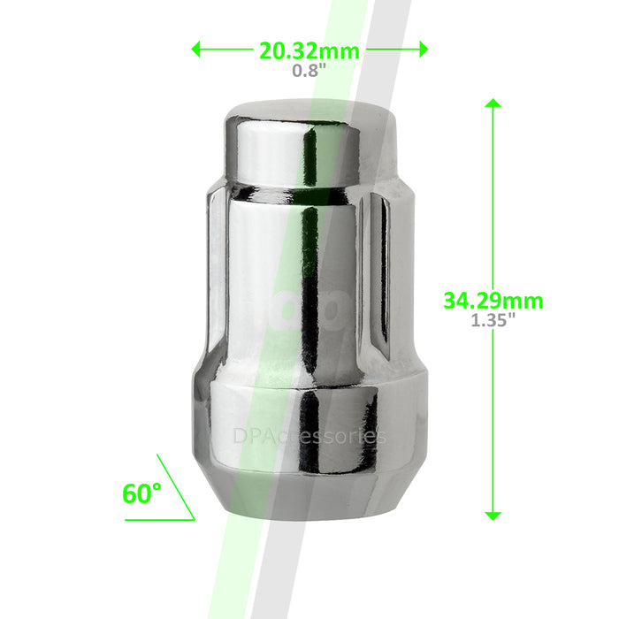 7/16"-20 Spline/Tuner Locking Wheel Lug Nuts for Aftermarket Wheels